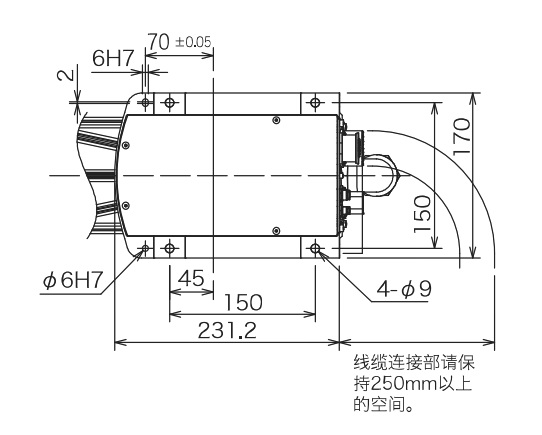 NACHI水平多關(guān)節(jié)機器人 EC06 安裝底面