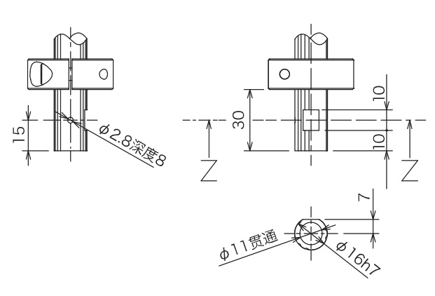 NACHI那智水平多關(guān)節(jié)機器人EC06抓手安裝部詳細(xì)圖