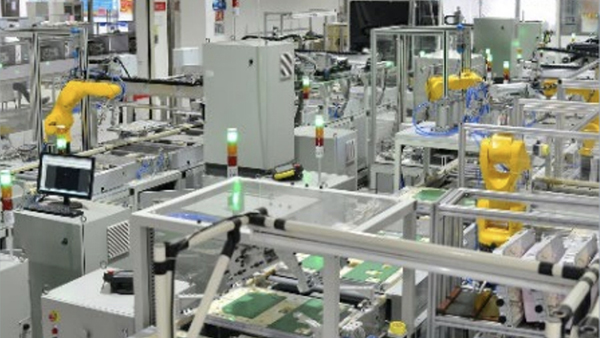 濾波器裝配、貼標、上下料機器人自動化產線